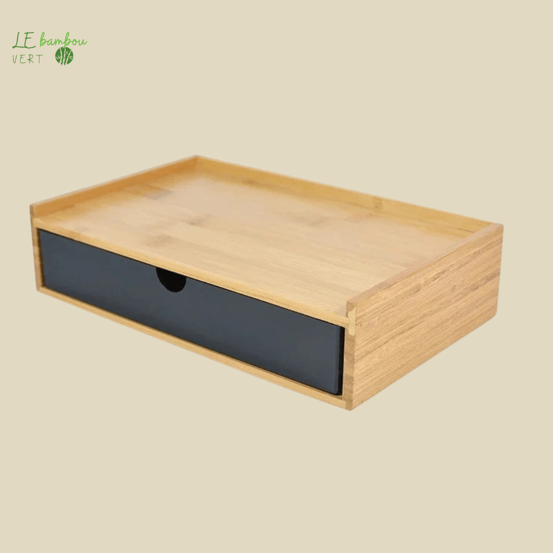Boîte de Rangement en Bambou 1 à 3 niveaux 1005003445390943-1 layer black le bambou vert