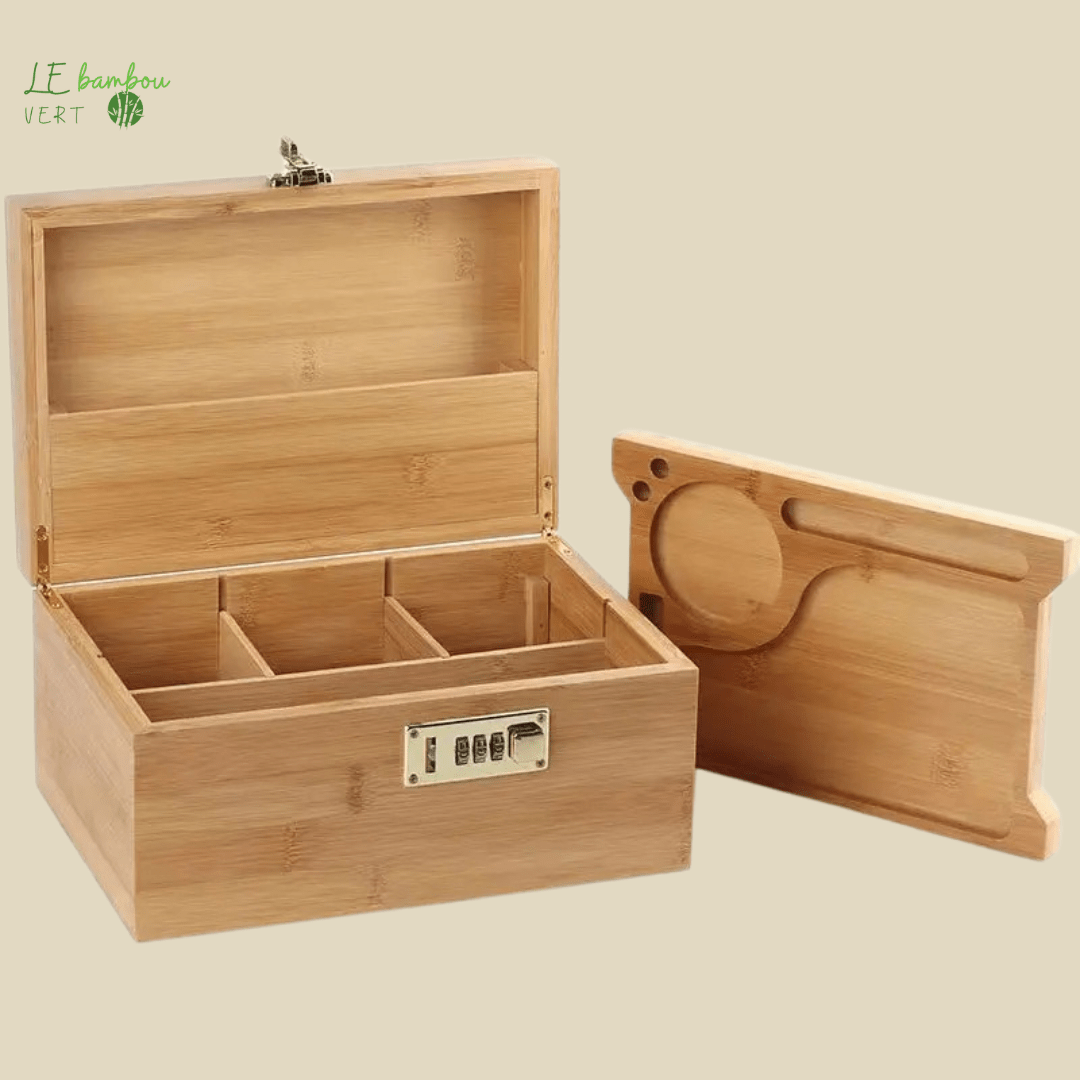 Boîte de Rangement en Bambou avec Serrure 1005006365476642-Bamboo le bambou vert