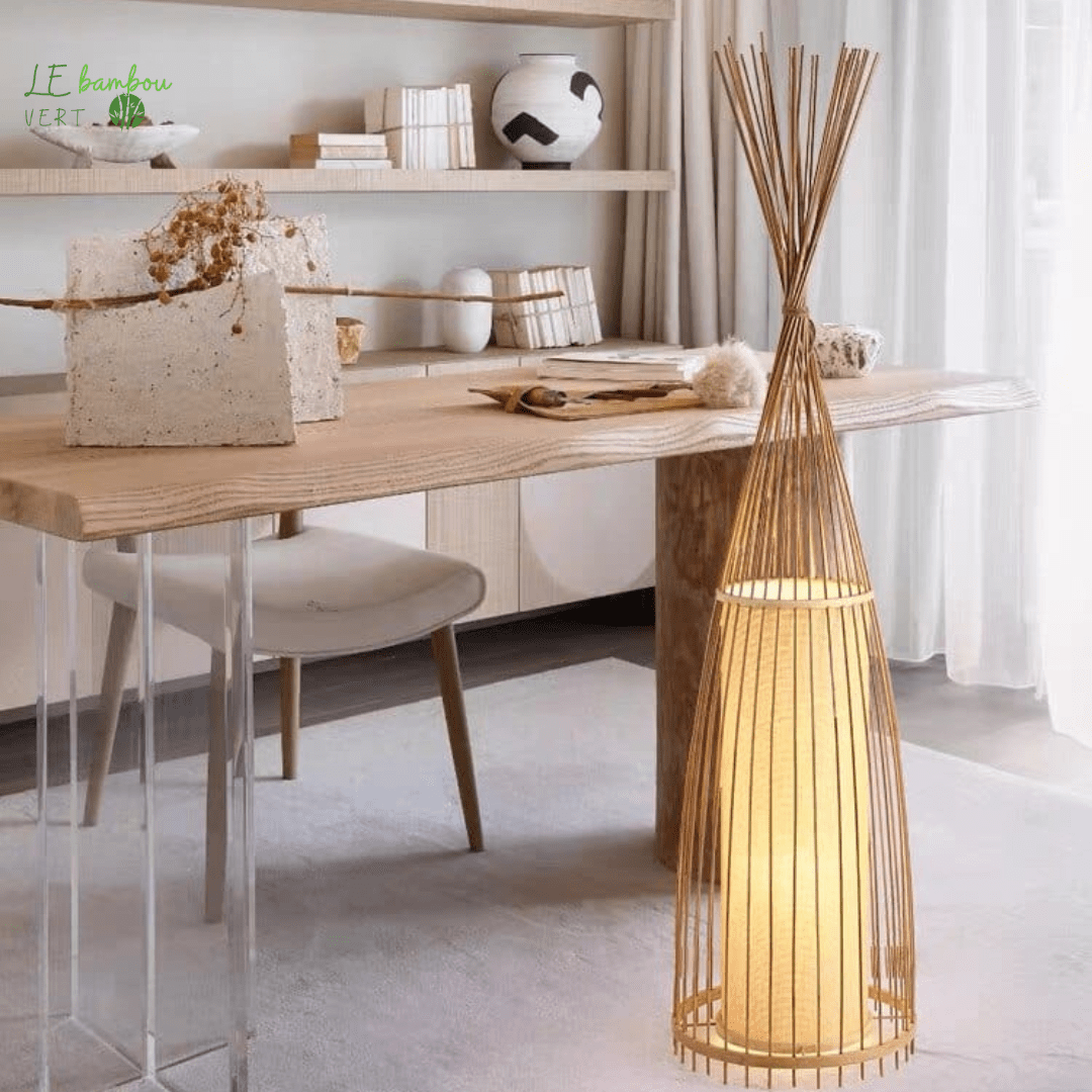 Lampe Bambou pour table de salon le bambou vert