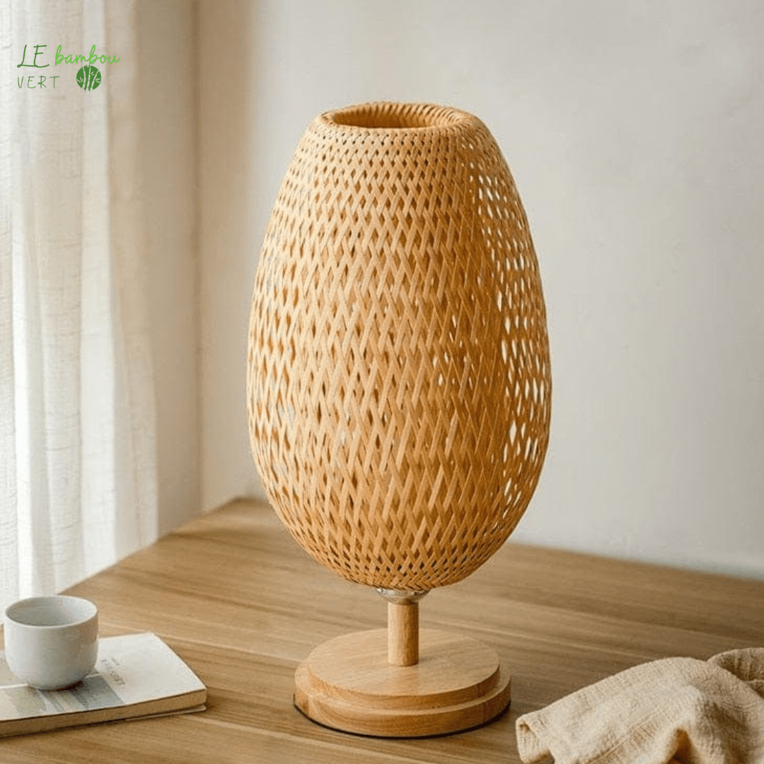 Lampe Bambou pour Table de Chevet le bambou vert
