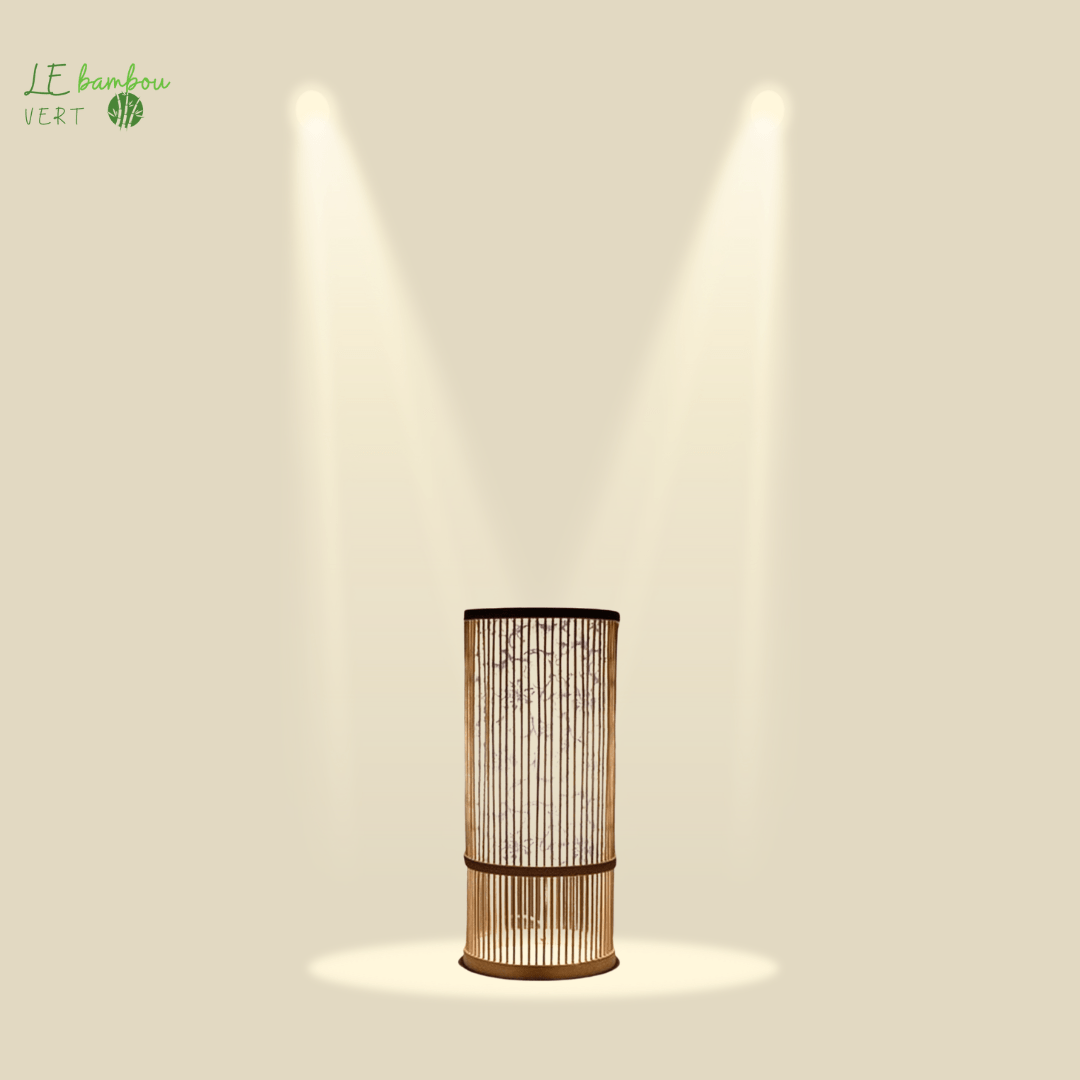 Lampe de Table en Bambou Style Chinoise le bambou vert