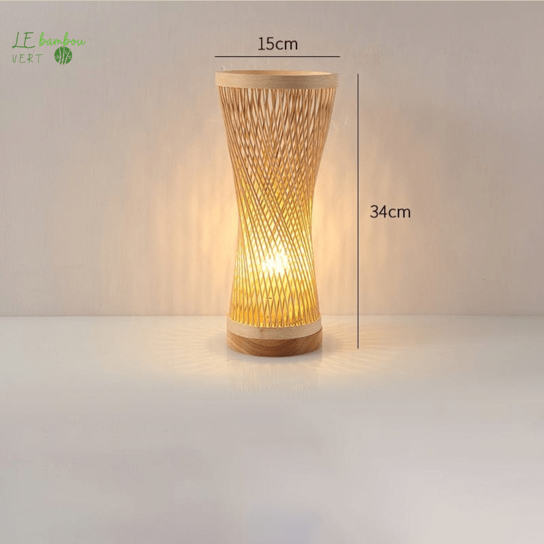 Lampe de Chevet Tissage Bambou 1005004514854984-D15cm-EU Plus le bambou vert