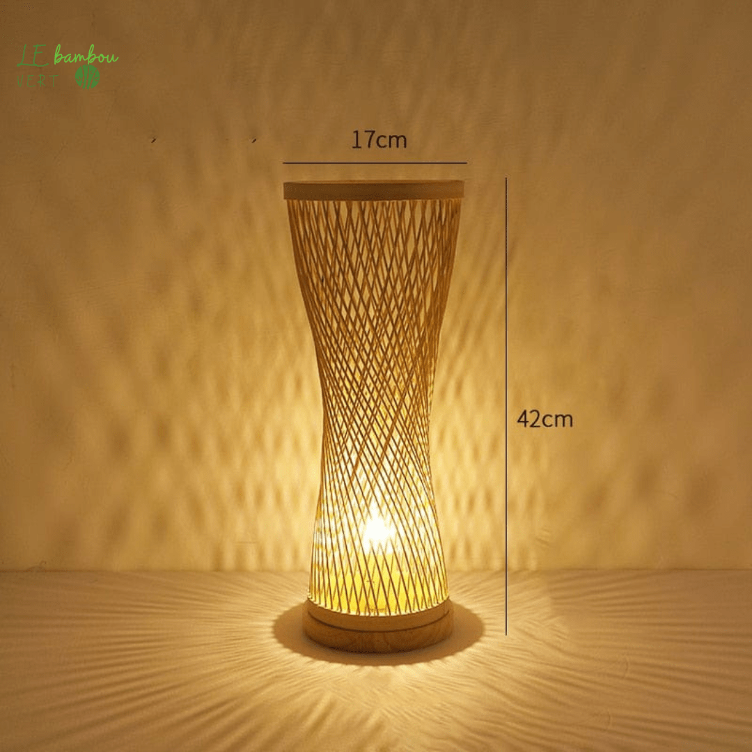 Lampe de Chevet Tissage Bambou 1005004514854984-D17cm-EU Plus le bambou vert