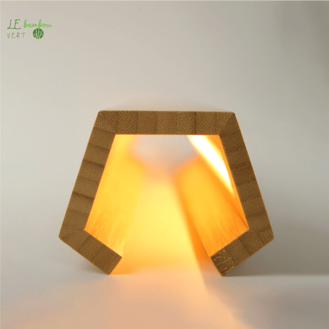 Lampe Bambou Pentagonal Doux 1005003257160464-A le bambou vert