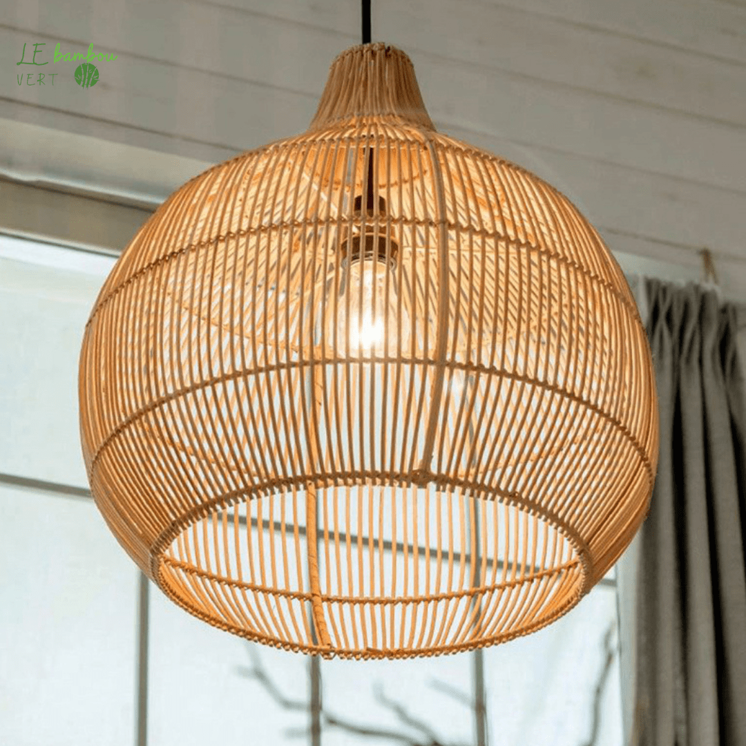 Lampe à Suspension Bambou Vintage 1005003103856220-primary color-Dia-40cm le bambou vert