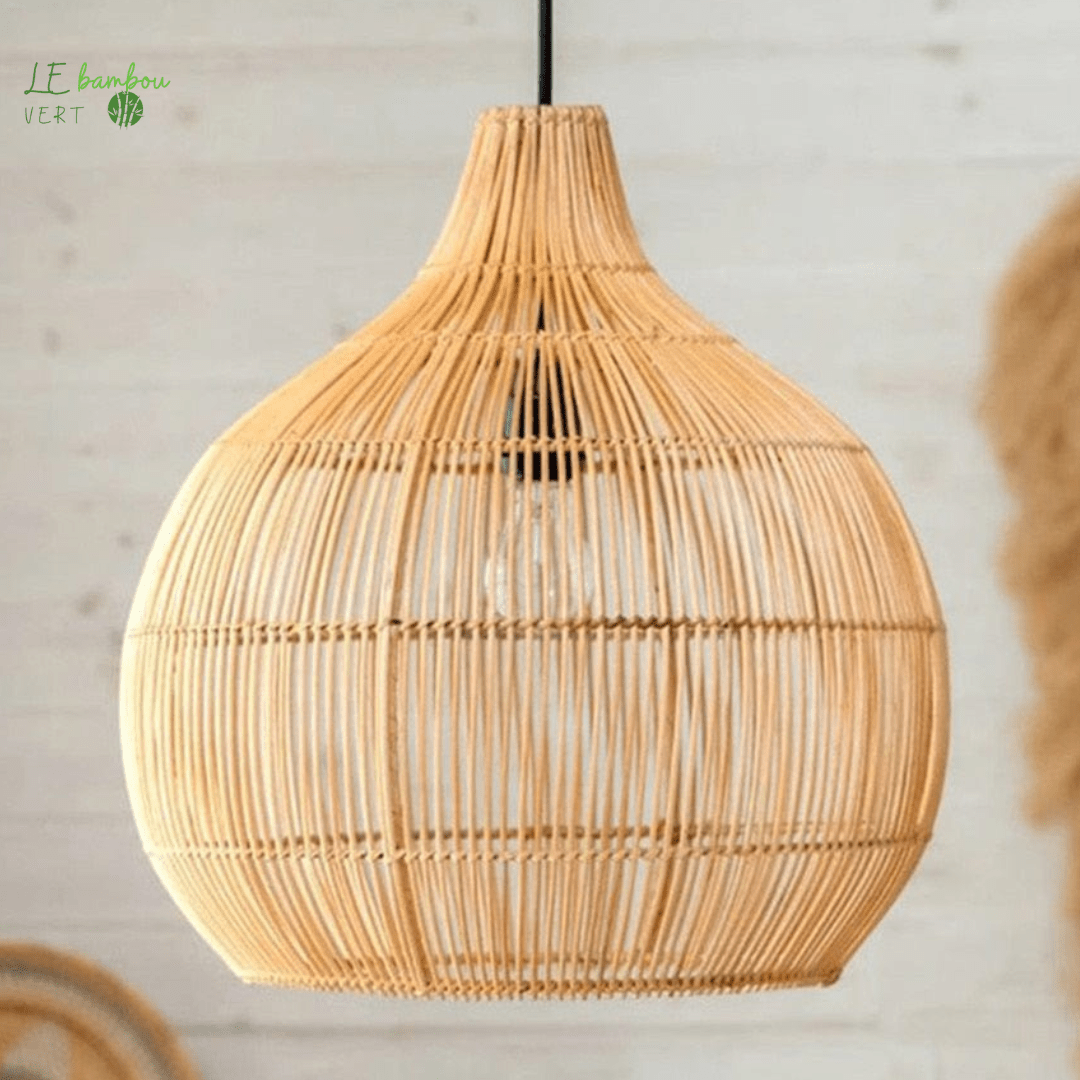 Lampe à Suspension Bambou Vintage le bambou vert