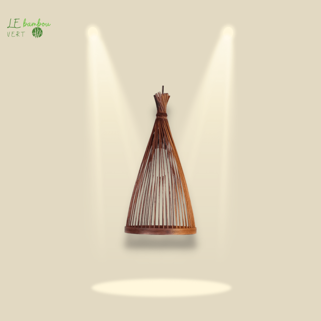 Lustre en Bambou Style Rustique Tissé le bambou vert