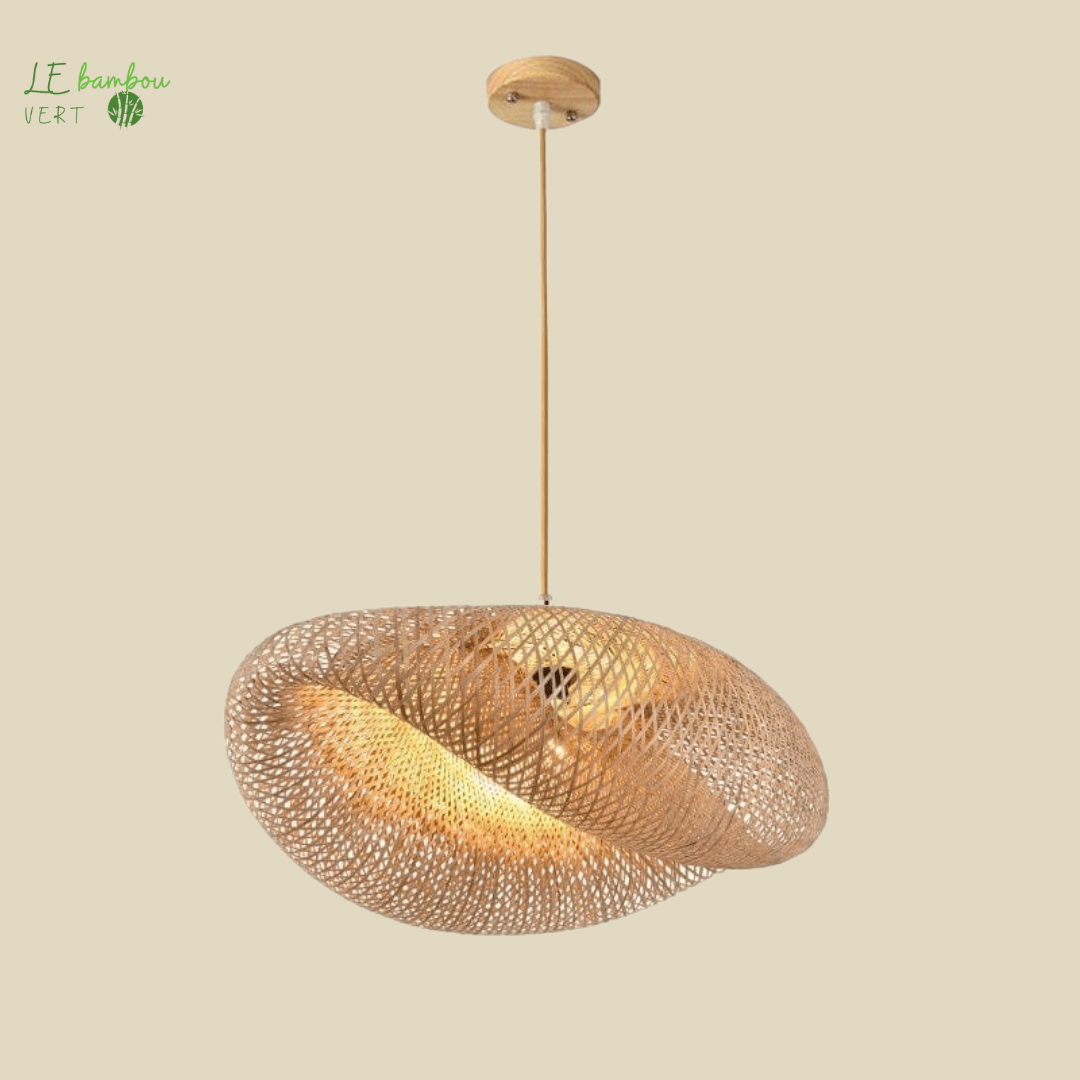 Suspension Bambou Style Coquille 1005004131191470-Wood Dia40cm le bambou vert