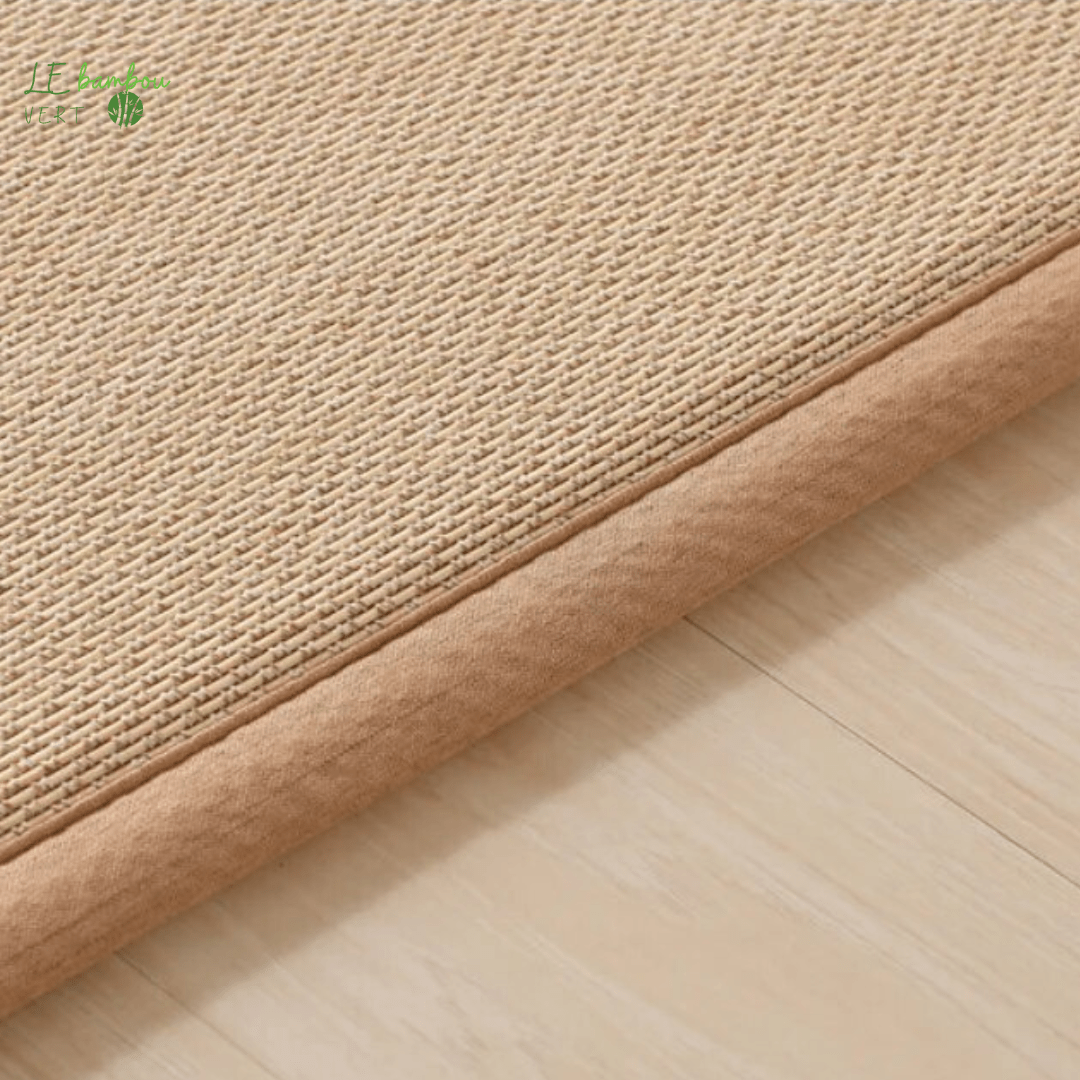 Tapis bambou style tatami crème le bambou vert
