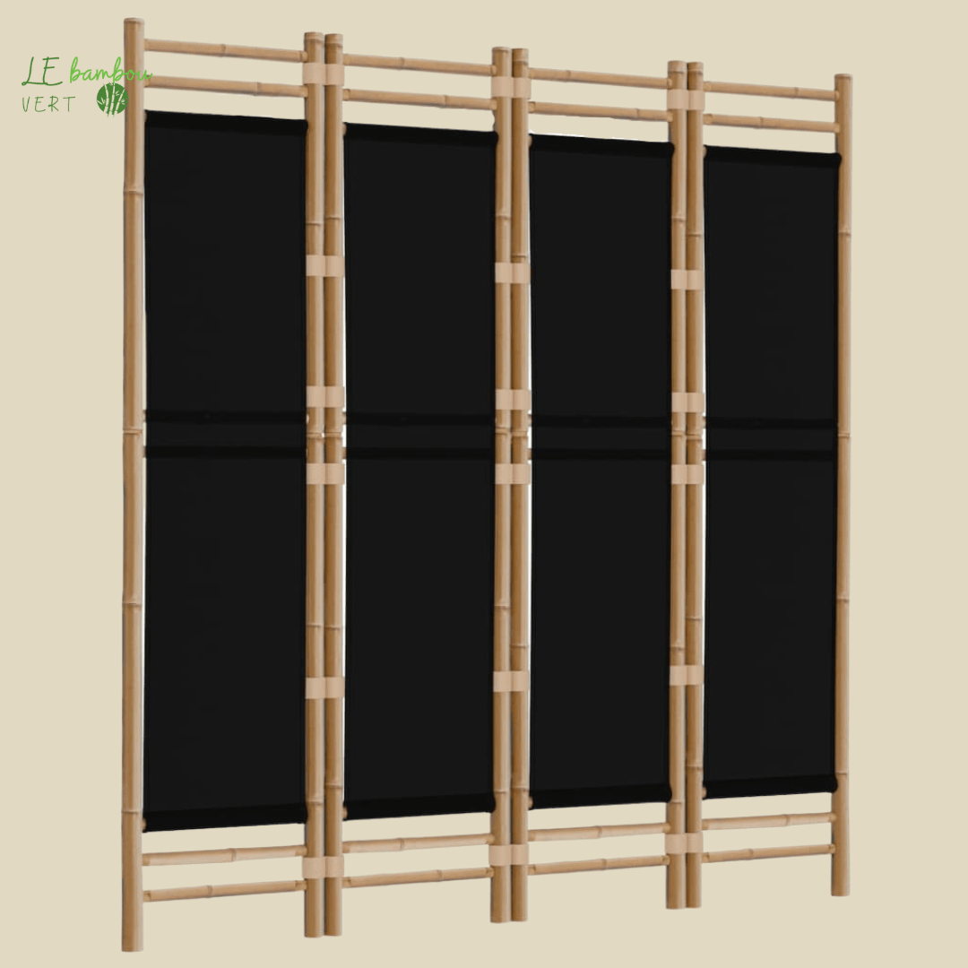 Brise vue Bambou 4 panneaux noir 160 cm 8720845600679 350628 le bambou vert