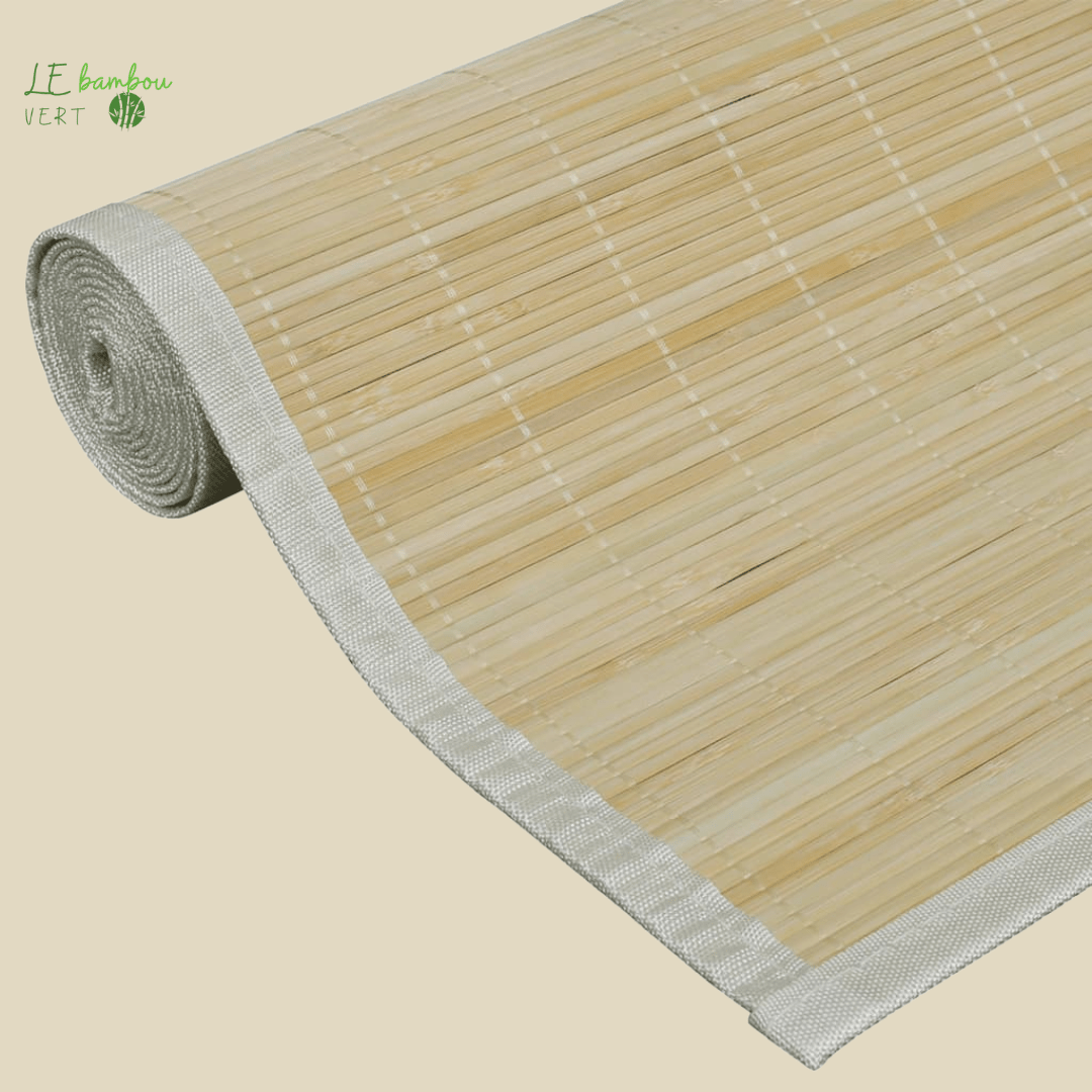 Tapis en bambou 100x160 cm Naturel 8718475591245 245820 le bambou vert