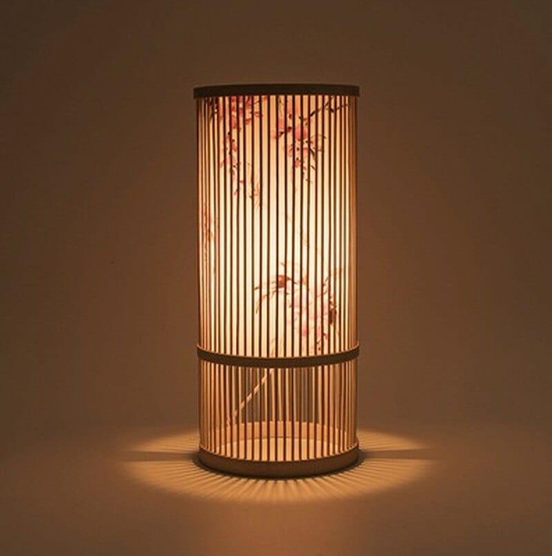Lampe de Table en Bambou Style Chinoise 1005004738152651-40X18CM-EU PLUG le bambou vert