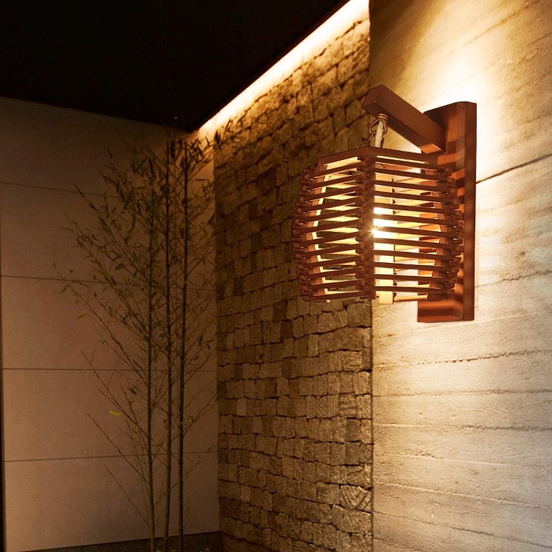 Applique Murale extérieur en Bambou Style Diffusion le bambou vert